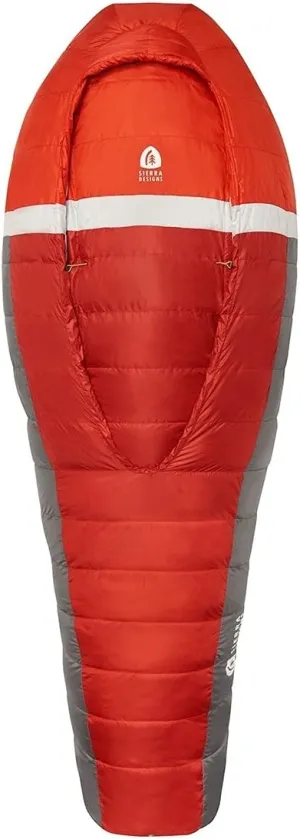 Sierra Designs Backcountry Bed 20 Degree Sleeping Bag with 650 Fill Dridown - Lightweight Zipperless Down Sleeping Bag for Camping & Backpacking -Men, Women & 2 Person