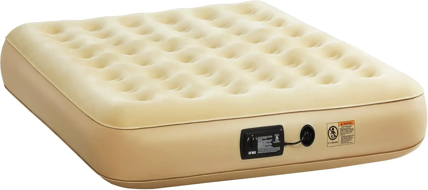 Simpli Comfy Queen Replacement Air Mattress with Built-in Pump – Compatible with EZ Bed, Use Alone or with Frame, Fast Inflation, Portable and Easy Storage
