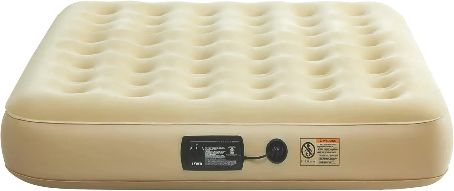 Simpli Comfy Queen Replacement Air Mattress with Built-in Pump – Compatible with EZ Bed, Use Alone or with Frame, Fast Inflation, Portable and Easy Storage