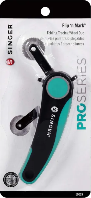 SINGER ProSeries™ Flip and Mark Folding Tracing Wheel Duo - Smooth & Serrated Multi Tool