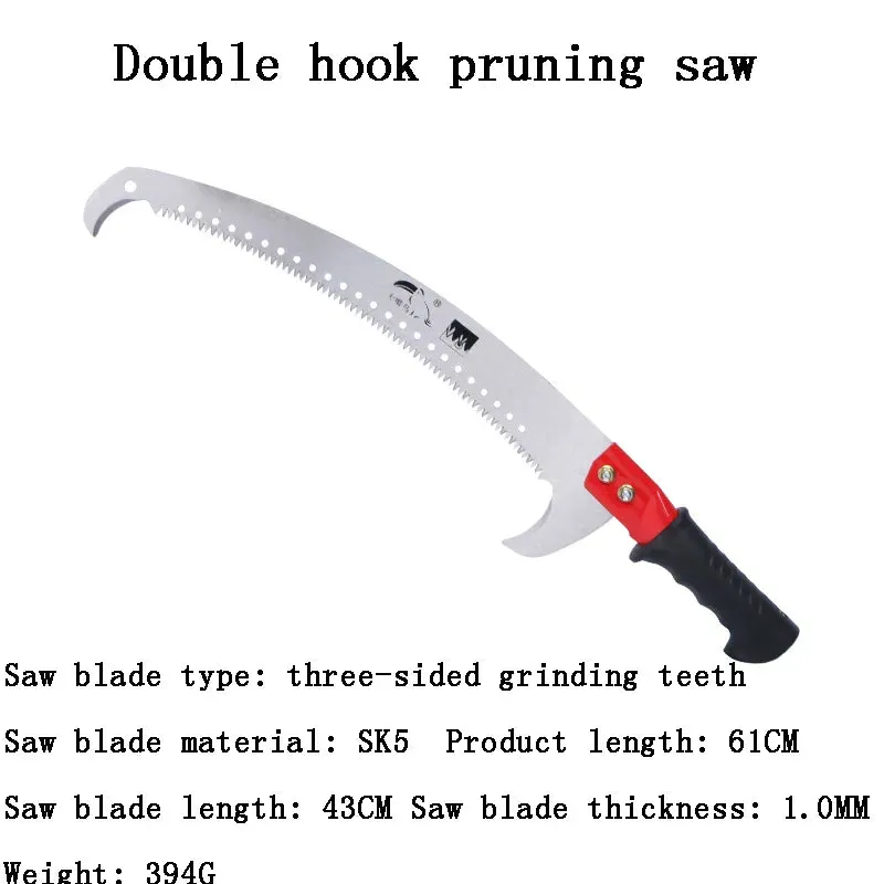 Single/Double Hook High Branch Saws High Altitude Telescopic Reciprocating Hand Saws Branch Garden Telescopic Pruning Tools