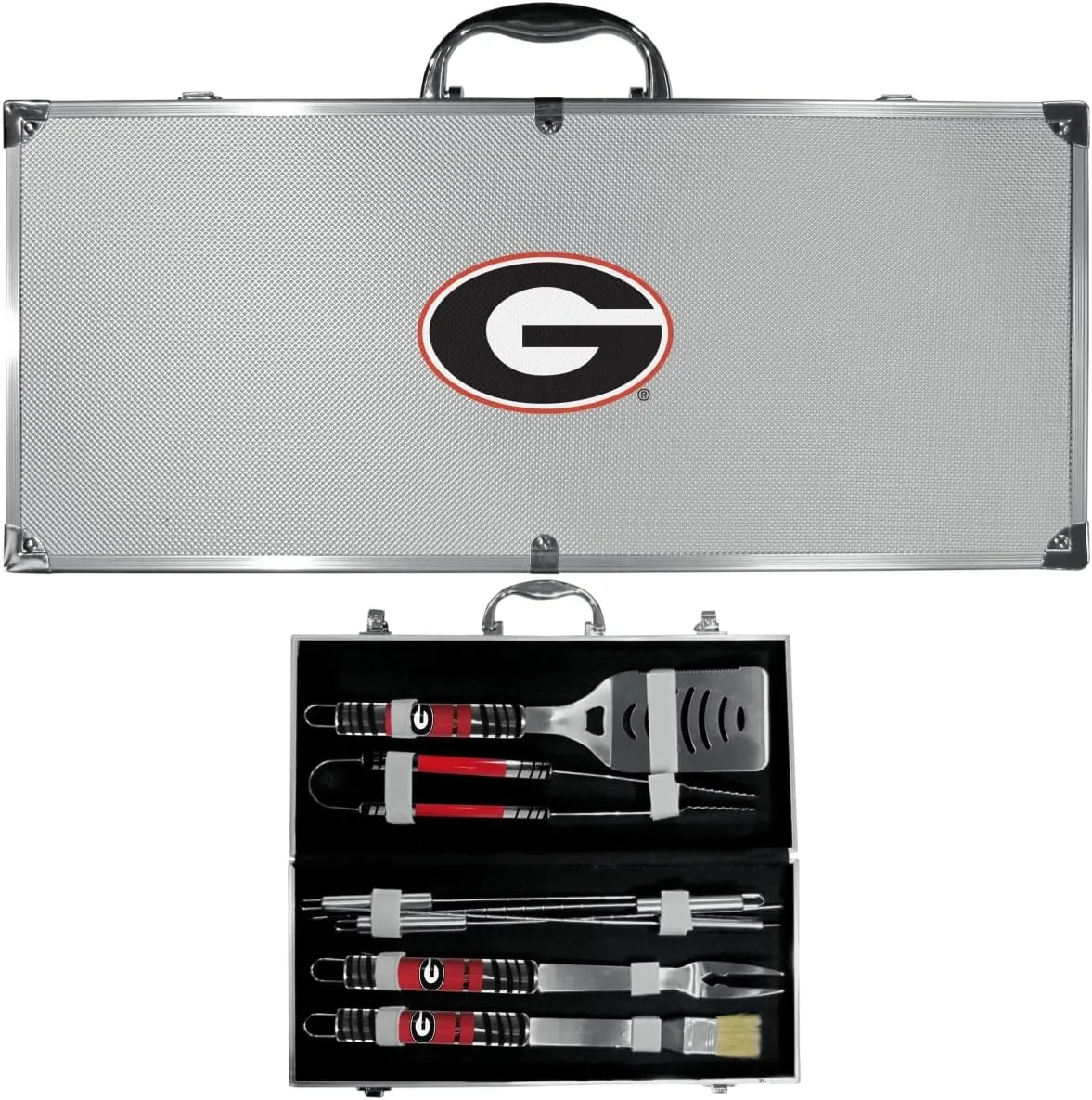 Siskiyou C8BQ5 Unisex NCAA Georgia Bulldogs 8 Piece Tailgater BBQ Set