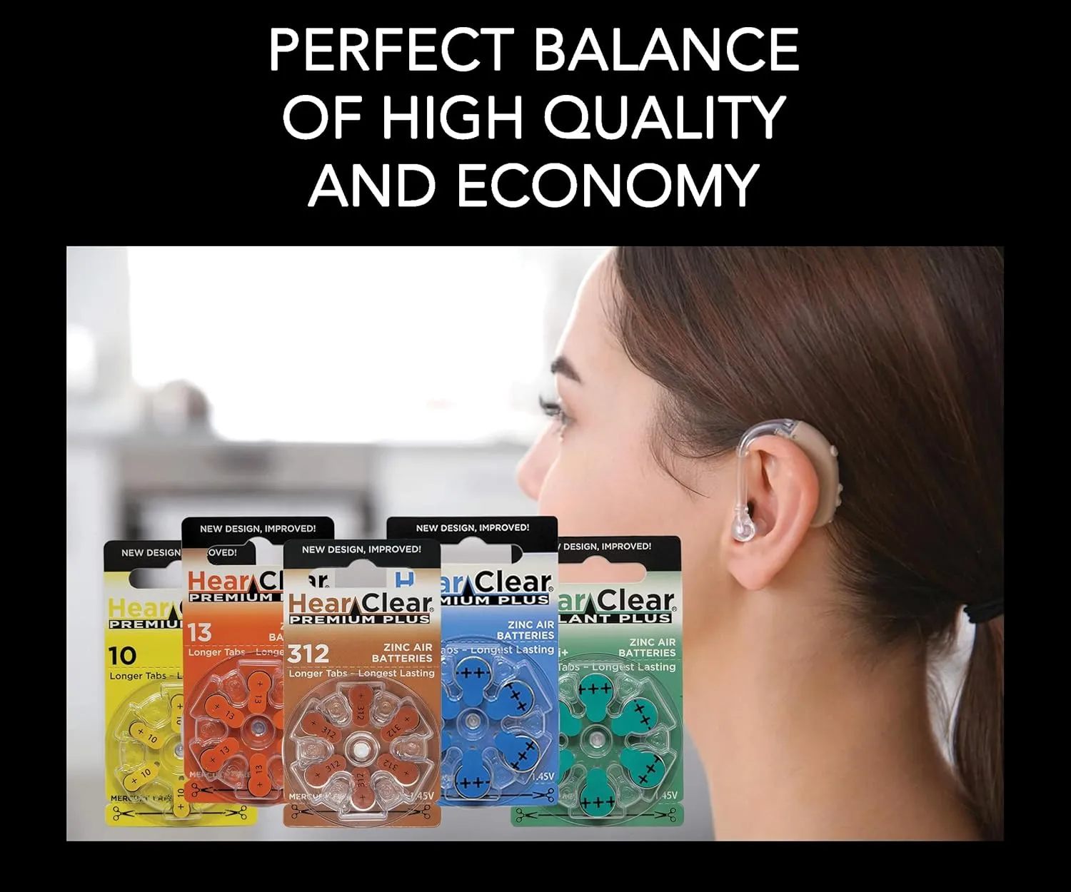 Size 312 PR41 1.45V Zinc Air Hearing Aid Batteries Brown Tab (60 Pack) [Child-Resistant Packaging]