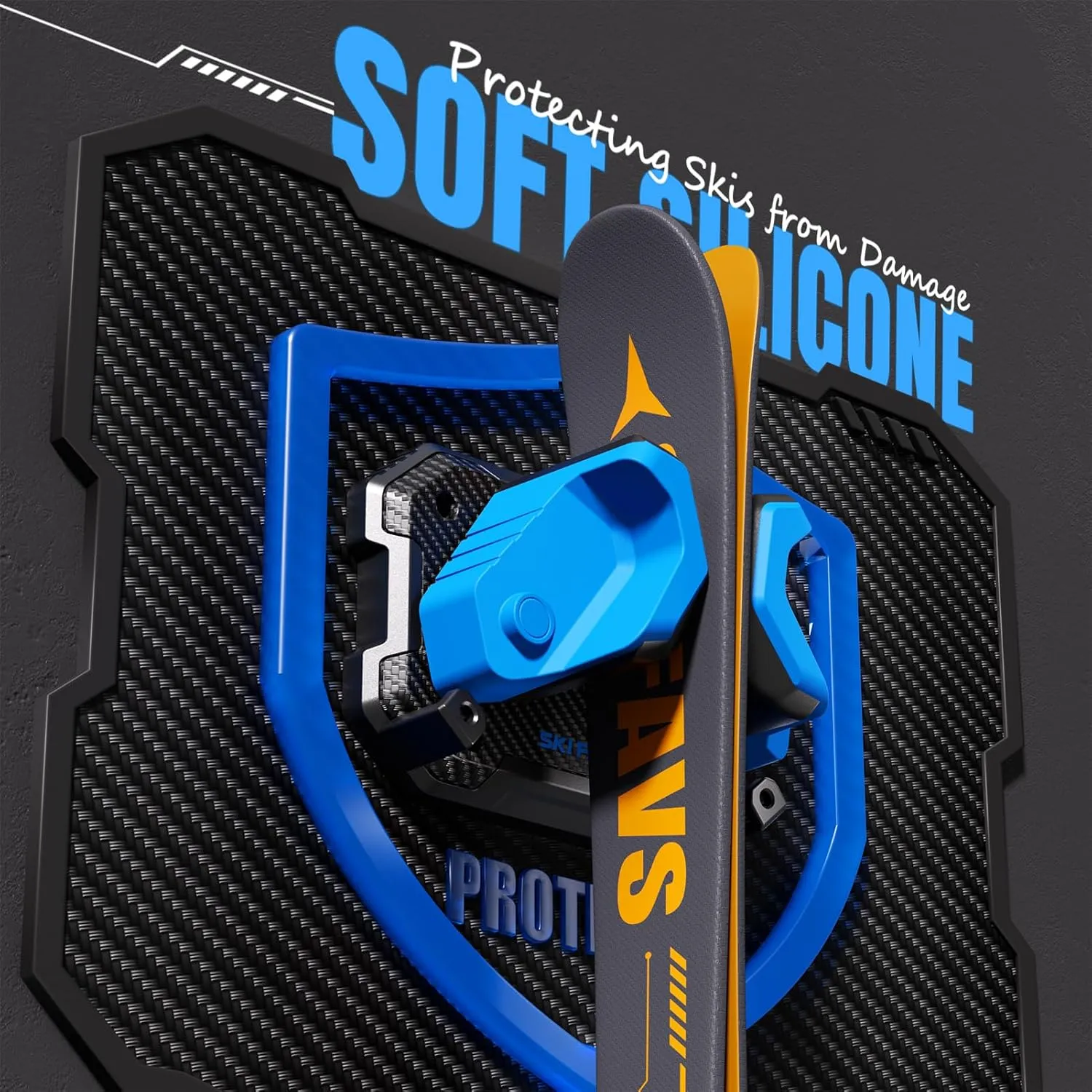 Ski & Snowboard Wall Rack for Garage - Fits Any Ski/board, Damage-Free Storage, Multi-color 4pck