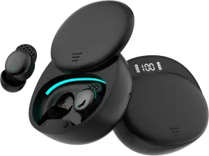 Sleep Earbuds for Side Sleepers Wireless Earbuds Comfortable Noise Blocking LED Power Display Music Sleep Dual Mode for Sleeping Working Hiking (Black)