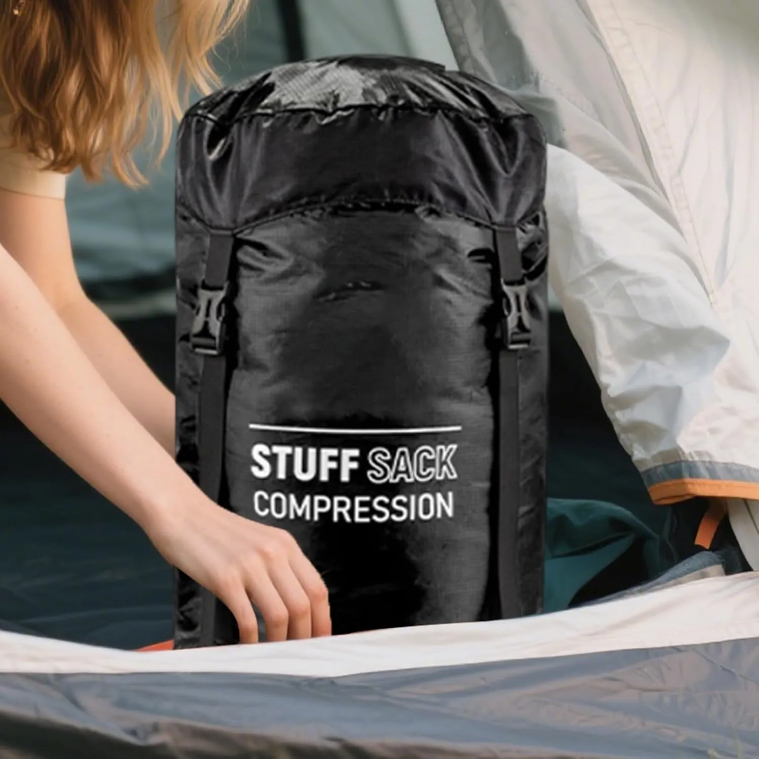 Sleeping Bag Compression Sack,Waterproof Compression Dry Bag - Reusable Hiking Supplies, Quick-Dry Storage Pack for Travel Packing