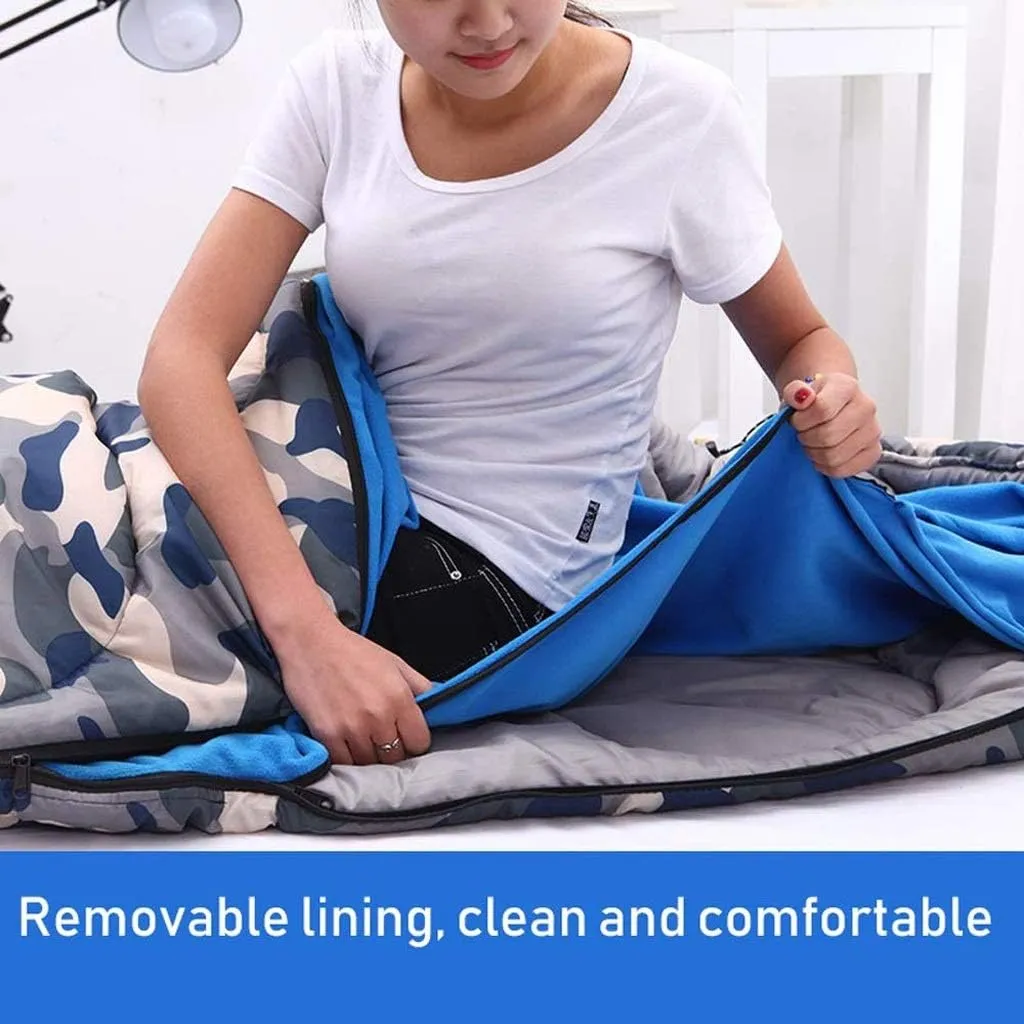 Sleeping Bag – Envelope Lightweight Portable, Waterproof, Comfort - Great for 4 Season Traveling, Camping, Hiking, Outdoor Activities & Boys