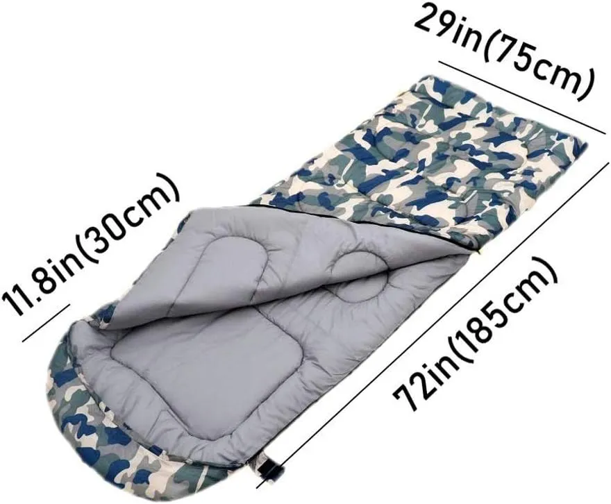 Sleeping Bag – Envelope Lightweight Portable, Waterproof, Comfort - Great for 4 Season Traveling, Camping, Hiking, Outdoor Activities & Boys