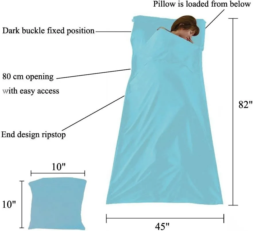 Sleeping Bag Liner Cotton Lightweight Travel Sleep Sack Sleeping Sheet for Adults Camping Hiking Picnic Travel Hotel Backpacking