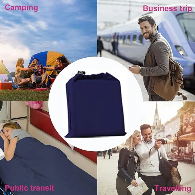 Sleeping Bag Liner Portable Travel Camping Sheets Lightweight and Compact Sleeping Sack Sheets for Adults Comfortable Liners for Traveling Hotel Camping Picnic Hostels Backpacking