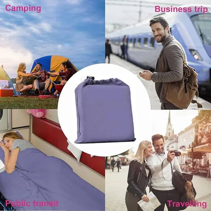 Sleeping Bag Liner Portable Travel Camping Sheets Lightweight and Compact Sleeping Sack Sheets for Adults Comfortable Liners for Traveling Hotel Camping Picnic Hostels Backpacking