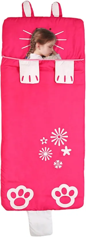 Sleeping Mat, Kids Sleep Bag Cute Cartoon Soft & Comfortable Nap Mat for Boys and Girls 55x24 Portable Sleeping Bag for Daycare