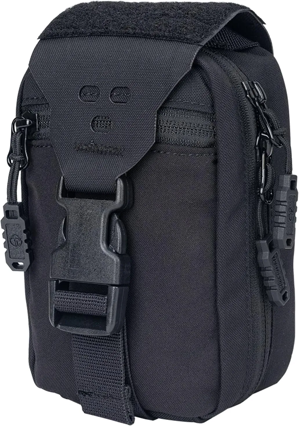 Small Tactical Medical Pouch Rip-Away MOLLE IFAK Pouch for Camping Hunting Traveling 500D Nylon (Black)