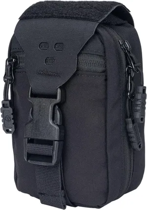 Small Tactical Medical Pouch Rip-Away MOLLE IFAK Pouch for Camping Hunting Traveling 500D Nylon (Black)