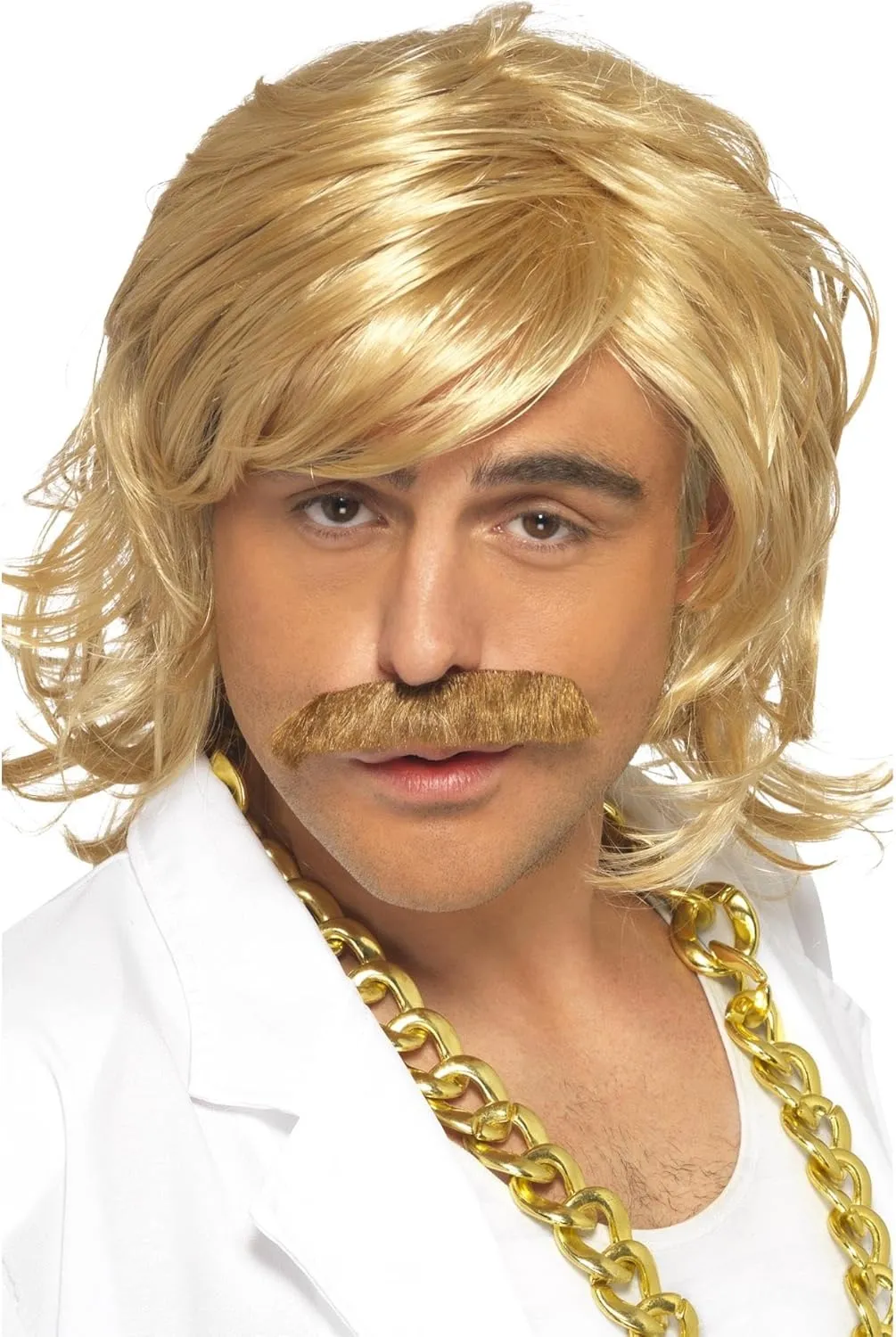 Smiffy's Game Show Host Kit, Wig and Mustache Size: One Size