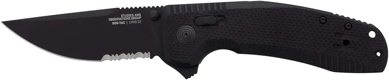 SOG-TAC XR Blackout Partially Serrated