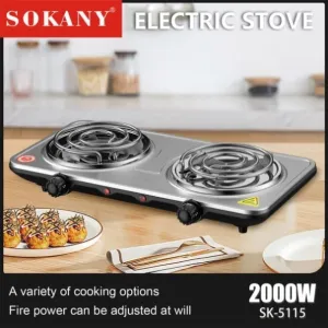 SOKANY Multifunctional Electric Stove Dual Burner V612-SOK_MULTIBURNER