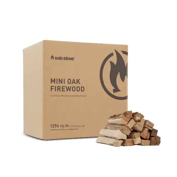 Solo Stove FUEL- Mini Oak Firewood for Mesa, Mesa XL, Pi Pizza Oven, and Fire Pit Cooking System, 100% Natural Oak Firewood Kiln-Dried | Starters & Color Packs for all Firepits