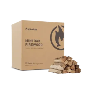 Solo Stove FUEL- Mini Oak Firewood for Mesa, Mesa XL, Pi Pizza Oven, and Fire Pit Cooking System, 100% Natural Oak Firewood Kiln-Dried | Starters & Color Packs for all Firepits