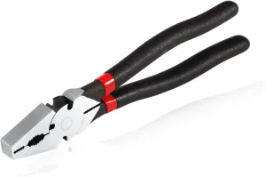 SPEEDWOX 10 Inch Square Nose Fence Pliers, High-Leverage Linemans Pliers with shear-type wire cutters, Multi-purpose Fence Tool