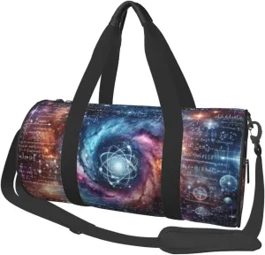 Sports Duffel Bag Physical-Formula-Starry-Sky Foldable Travel Tote Bag Weekender Sleepover Carry On Bag