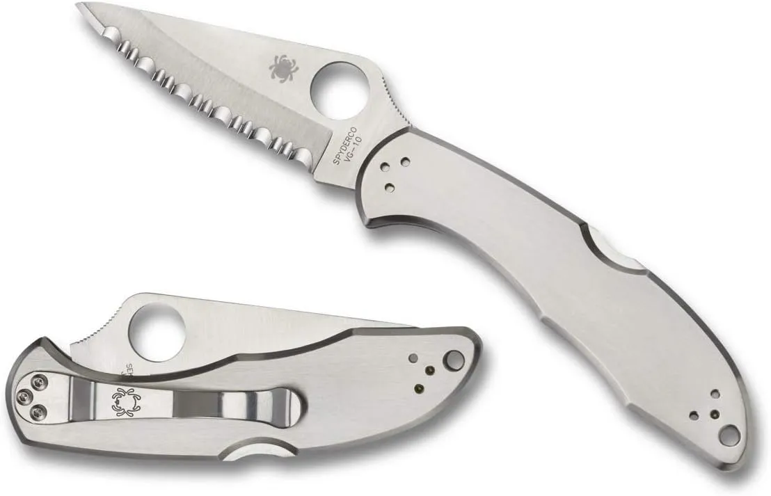 Spyderco Delica 4 Serrated Edge Pocket Knife