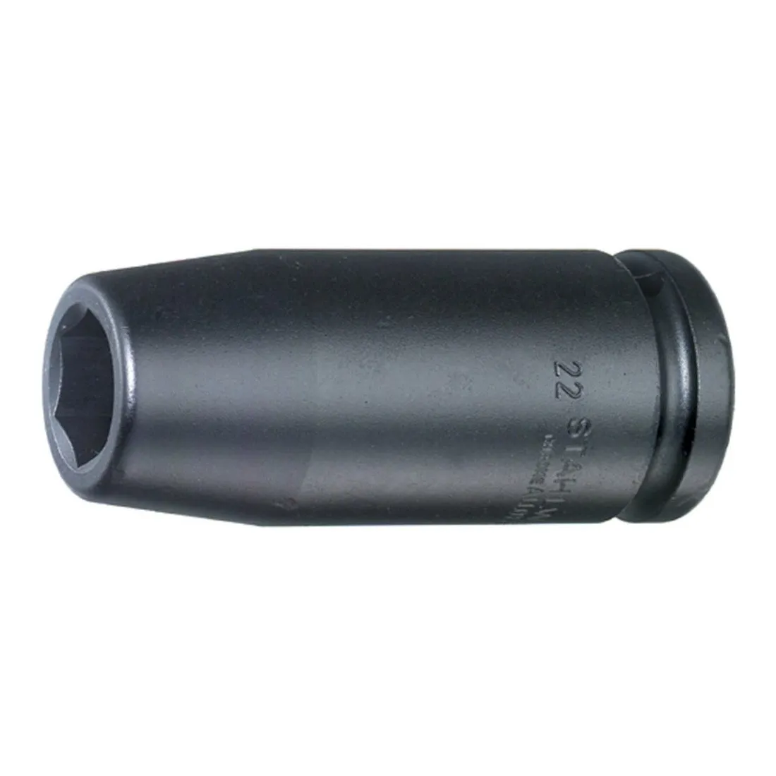 Stahlwille 25020041 3/4" Extra Deep Impact Hex Socket, 41mm, Chrome Alloy Steel, Gunmetal Finish, Power Driver and Ratchet Compatible, Made in Germany