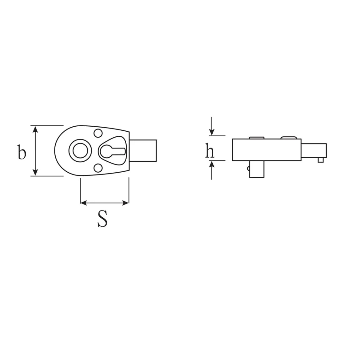 Stahlwille 58253005 QuickRelease Ratchet Insert Tool, Reversible, 3/8-Inch Square Drive, 30 Teeth, Made of Chrome Alloy Steel, Maximum Torque Output - 100 N.m, Mount Size 9x12 mm, Silver
