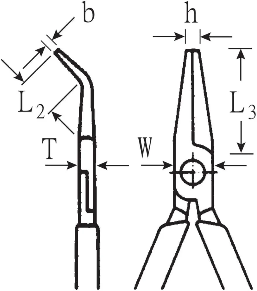 Stahlwille 65305200 Snipe Nose Pliers with Cutter (Radio- or Telephone Pliers), Form B, Chrome Plated Head, and Multi-Component Handles with Softer Layers, 200 mm