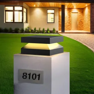 Stainless Steel Outdoor Column Lights, Outdoor Post Lights,12V&110-240V Hard Wired Light,Outdoor lamp Post,Deck Decorations,Modern Waterproof Light for Landscape Garden Patio Wall Columns