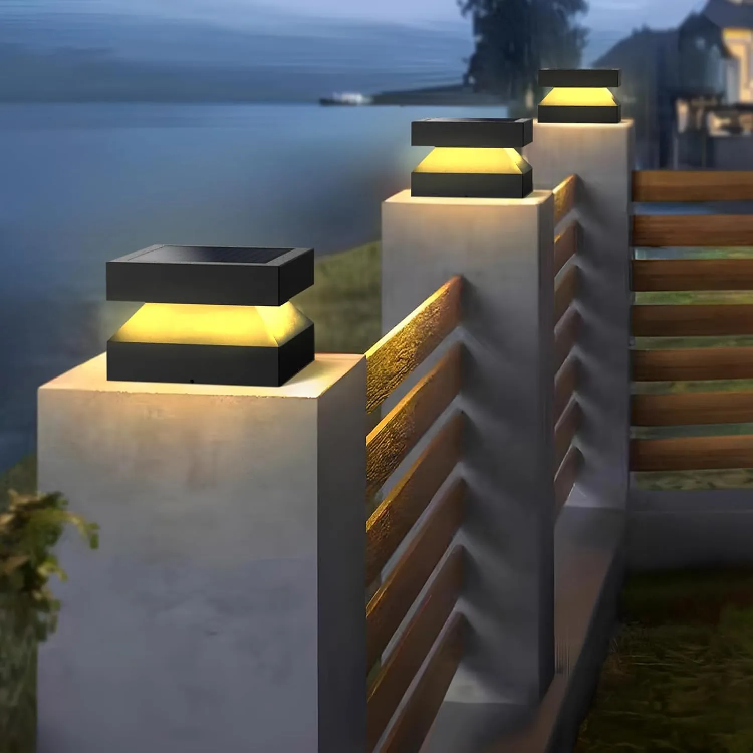 Stainless Steel Outdoor Column Lights, Outdoor Post Lights,12V&110-240V Hard Wired Light,Outdoor lamp Post,Deck Decorations,Modern Waterproof Light for Landscape Garden Patio Wall Columns
