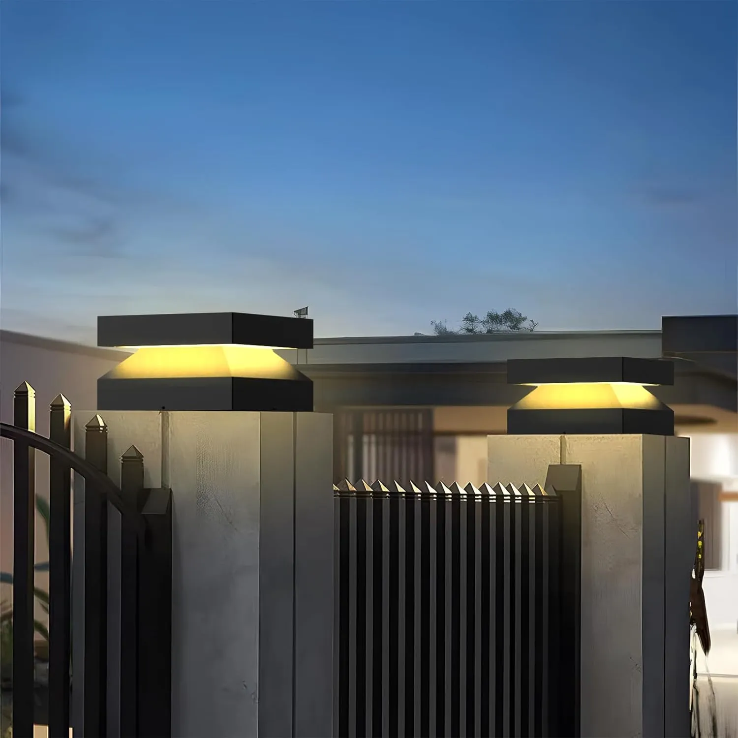Stainless Steel Outdoor Column Lights, Outdoor Post Lights,12V&110-240V Hard Wired Light,Outdoor lamp Post,Deck Decorations,Modern Waterproof Light for Landscape Garden Patio Wall Columns