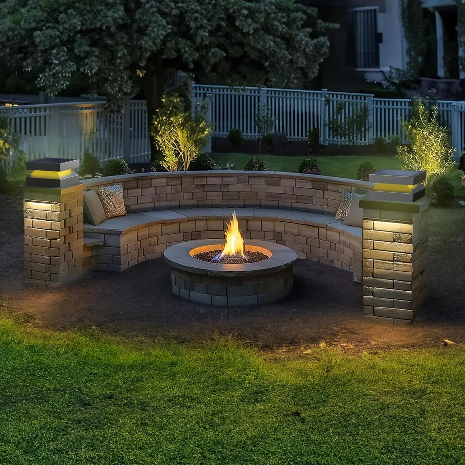 Stainless Steel Outdoor Column Lights, Outdoor Post Lights,12V&110-240V Hard Wired Light,Outdoor lamp Post,Deck Decorations,Modern Waterproof Light for Landscape Garden Patio Wall Columns