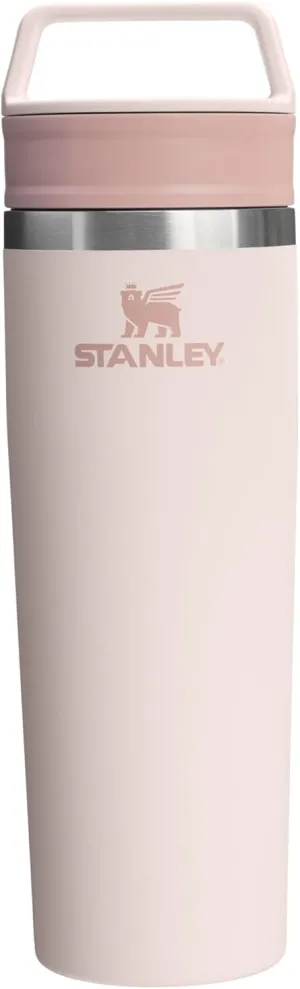 STANLEY Cafe To Go Travel Mug 20 oz | Leakproof Two-Part Drink Through Lid | Tumbler Cup for Coffee, Tea and Drinks | Insulated Stainless Steel Coffee Mug | BPA-Free | Rose Quartz