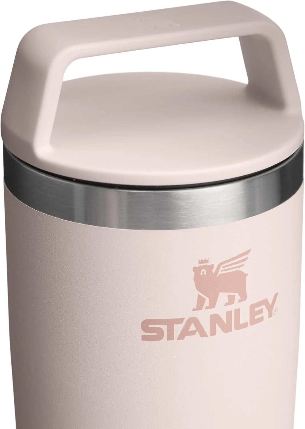 STANLEY Cafe To Go Travel Mug 20 oz | Leakproof Two-Part Drink Through Lid | Tumbler Cup for Coffee, Tea and Drinks | Insulated Stainless Steel Coffee Mug | BPA-Free | Rose Quartz