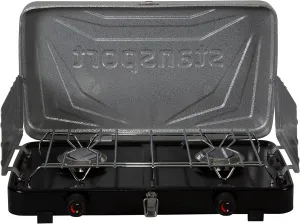 Stansport 2-Burner Propane Stove - Silver (203-05-95)
