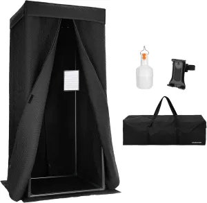 Starfavor Portable Vocal Booth for Recording Echo-Free Vocals, Double-layer 360 Reverb Stand-In Isolation Shield, Pro-Sound Blankets, Studio with Travel Bag