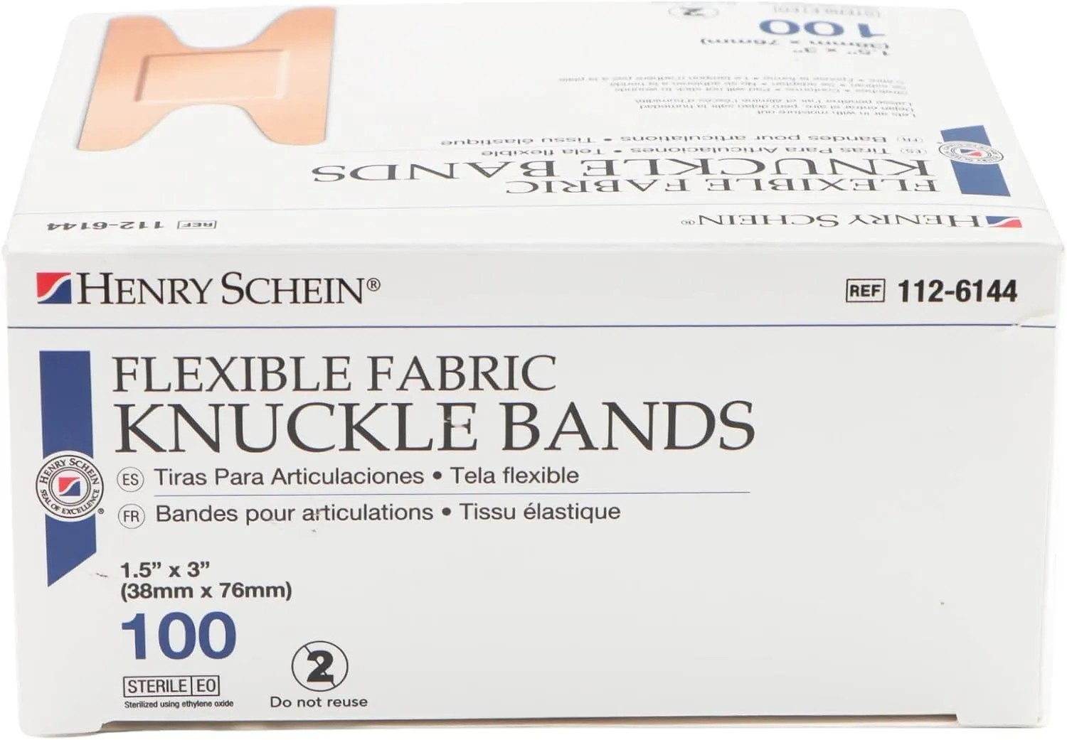 Sterile Fabric Knuckle Adhesive Bandages - First Aid Finger Bandages, Wound Care Bandages- Individual Wrapped- 1.5''x3'', 200 Count (2 Pack)