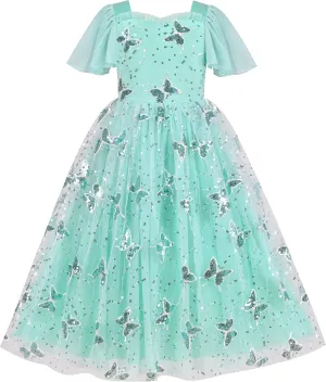 Sunny Fashion Flower Girls Dress Lace Hem Wedding First Communion Size 6-14
