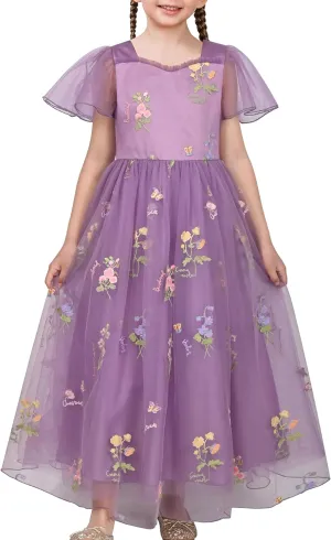 Sunny Fashion Flower Girls Dress Lace Hem Wedding First Communion Size 6-14