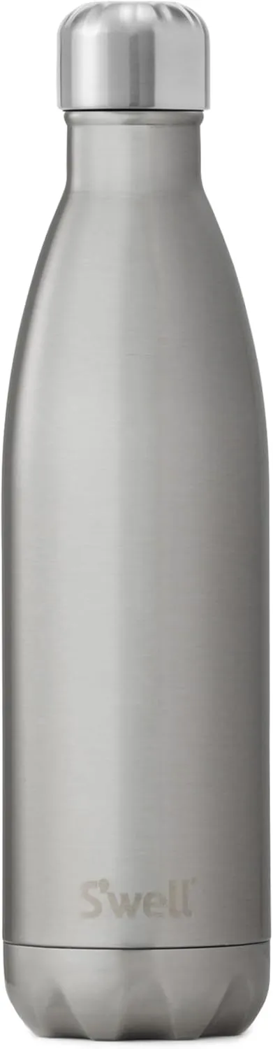 S'well Stainless Steel Water Bottle, 25oz, Silver Lining, Triple Layered Vacuum Insulated Containers Keeps Drinks Cold for 48 Hours and Hot for 24, BPA Free, Perfect for On the Go