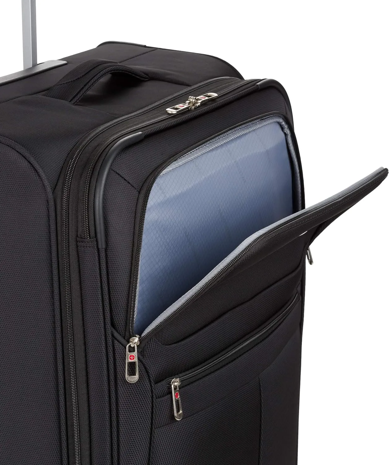 SwissGear 4010 Softside Luggage with Spinner Wheels, Black, Carry-On 18-Inch