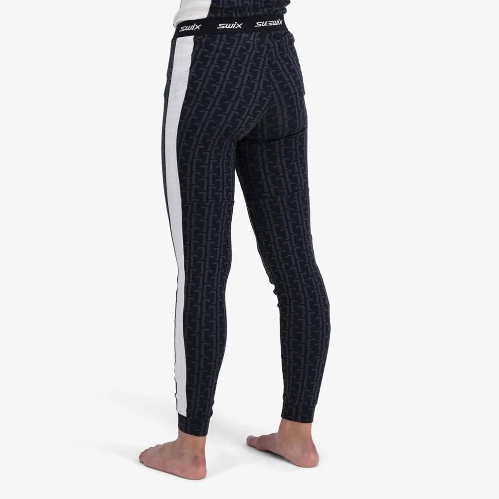 Swix Women's Winter Sports Cross Country Skiing Training Tight Fit Triac Race X Body W Thermal Baselayer Pants