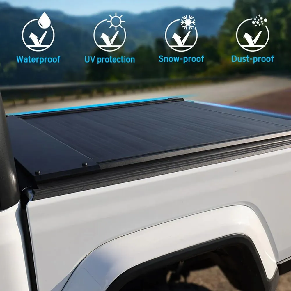 Syneticusa ER Power Retract Hard Tonneau Cover Fits 2022-2025 Tundra 5'6" (66.7”) Truck Bed Retractable Waterproof T-Slot Rails