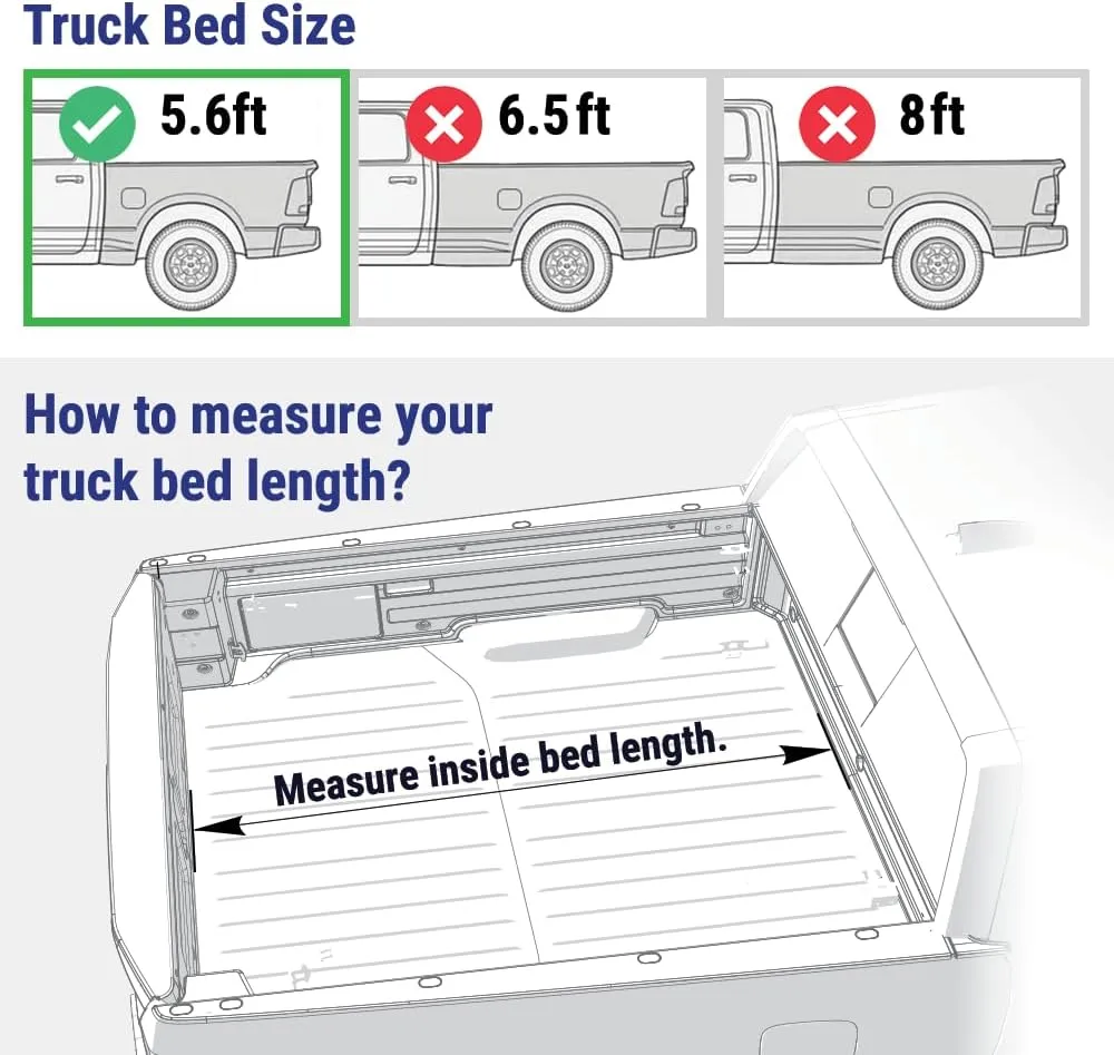 Syneticusa ER Power Retract Hard Tonneau Cover Fits 2022-2025 Tundra 5'6" (66.7”) Truck Bed Retractable Waterproof T-Slot Rails