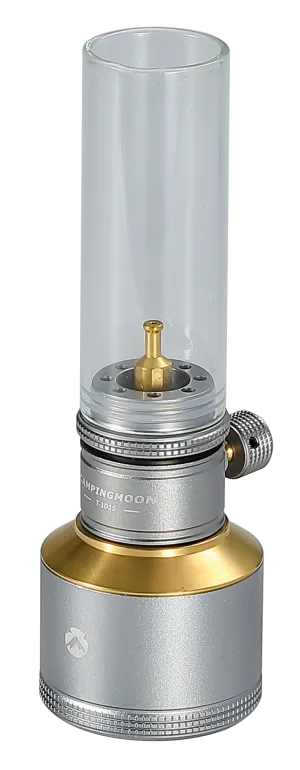 T-1D15 Camping Gas Lantern, Wooden Case Gas Candle with Empty Tank