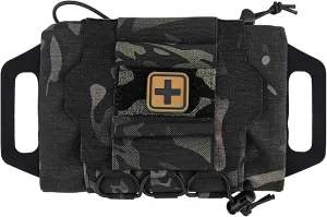 Tactical IFAK Pouch, Tactical Blow Out Kit Bag Medical Pouch, First Aid Kit System Medical Pouches Emergency Survival Bag for Outdoor Travel Hiking with MOLLE