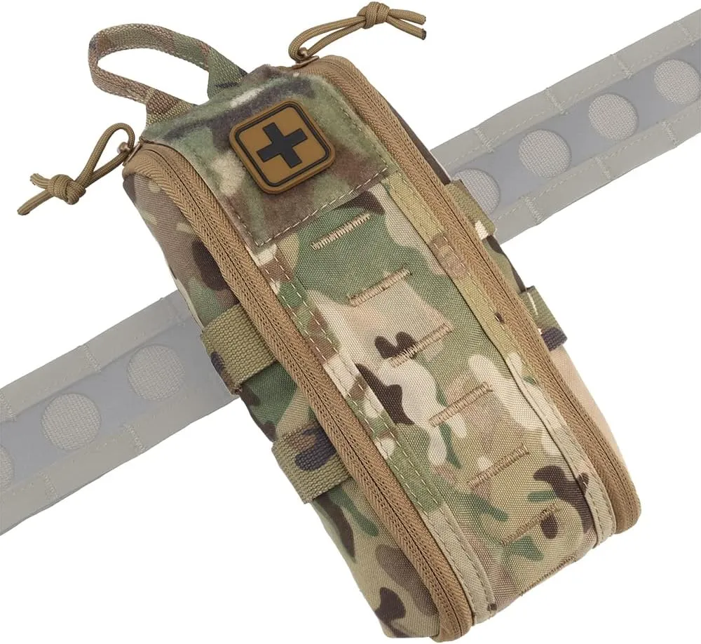 Tactical Medical First Aid Kit Military MOLLE Bag Waist Belt Pouch Quick Response Hunting Vest Bag First Aid Pack B