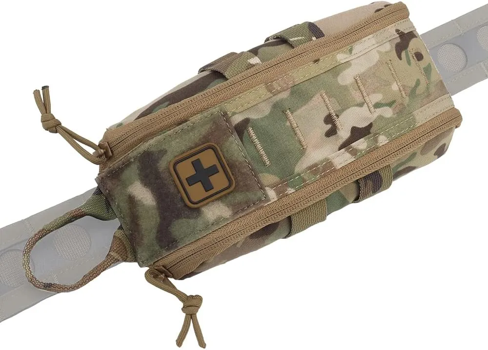 Tactical Medical First Aid Kit Military MOLLE Bag Waist Belt Pouch Quick Response Hunting Vest Bag First Aid Pack B