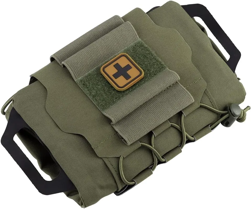 Tactical Medical Molle First Aid Pouch Two Piece System Micro Med kit Emergency Hunting Bag(Medium Size)